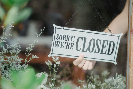 Closed shop sign