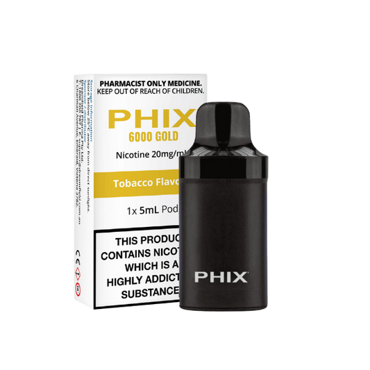 Phix 6000 Gold Tobacco Pods (1 x 5ml)